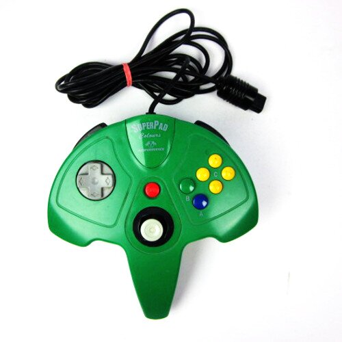 Super Pad Colours Performance Grün - Controller / Game Pad für N64 / Nintendo 64