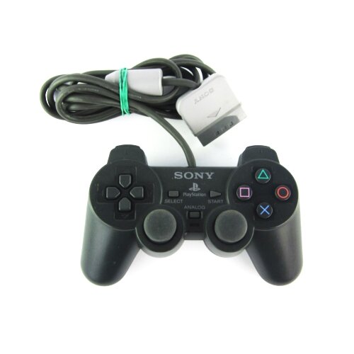 Original Ps1 - Psx - Playstation 1 Analog Controller mit 3D Sticks in Schwarz