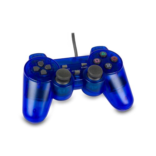 Original Ps1 - Psx - Playstation 1 Analog Controller mit 3D Sticks in Transparent blau