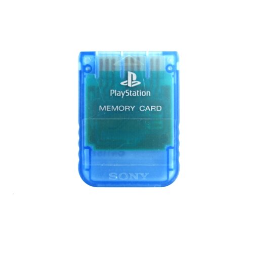 Original Playstation 1 - Ps1 - Psx Memory Card - Speicherkarte in Transparent Blau mit 1Mb