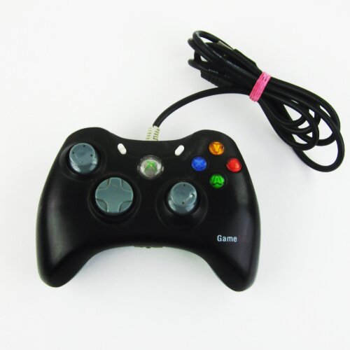 Kabel Controller in Schwarz Für Xbox 360 / Pc Vom Dritthersteller