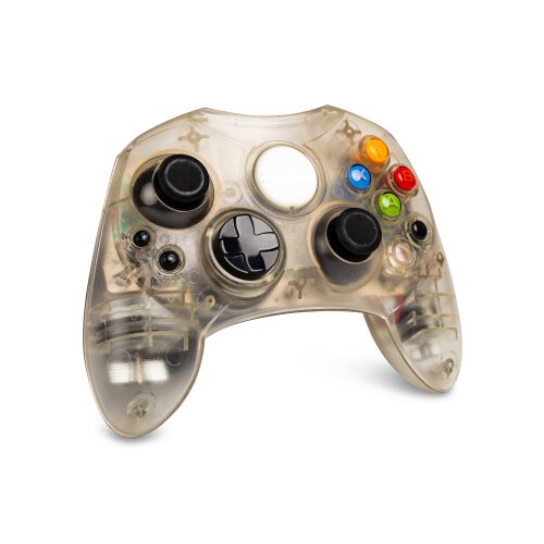 Original Microsoft Xbox Controller S ( Control Pad Small ) in Transparent weiss