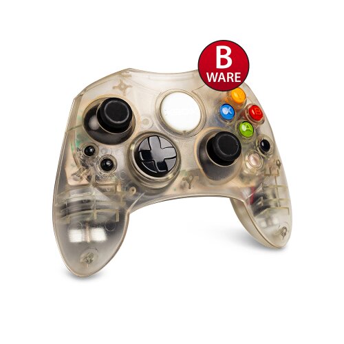 Original Microsoft Xbox Controller S ( Control Pad Small ) in Transparent Weiss (B-Ware) #370B